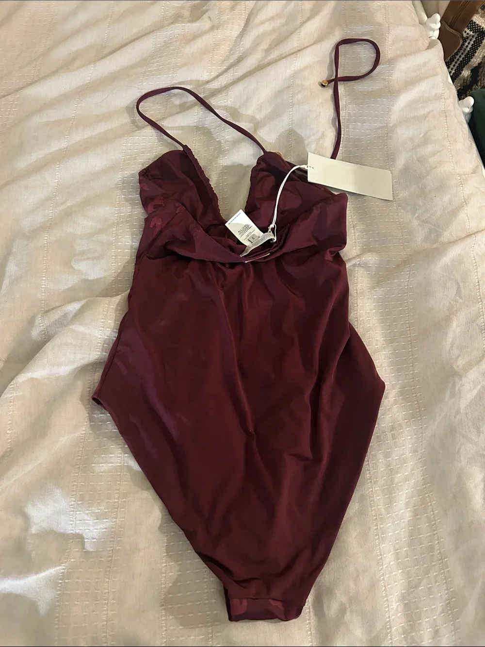 Stella McCartney Maroon Horse-Print One-Piece